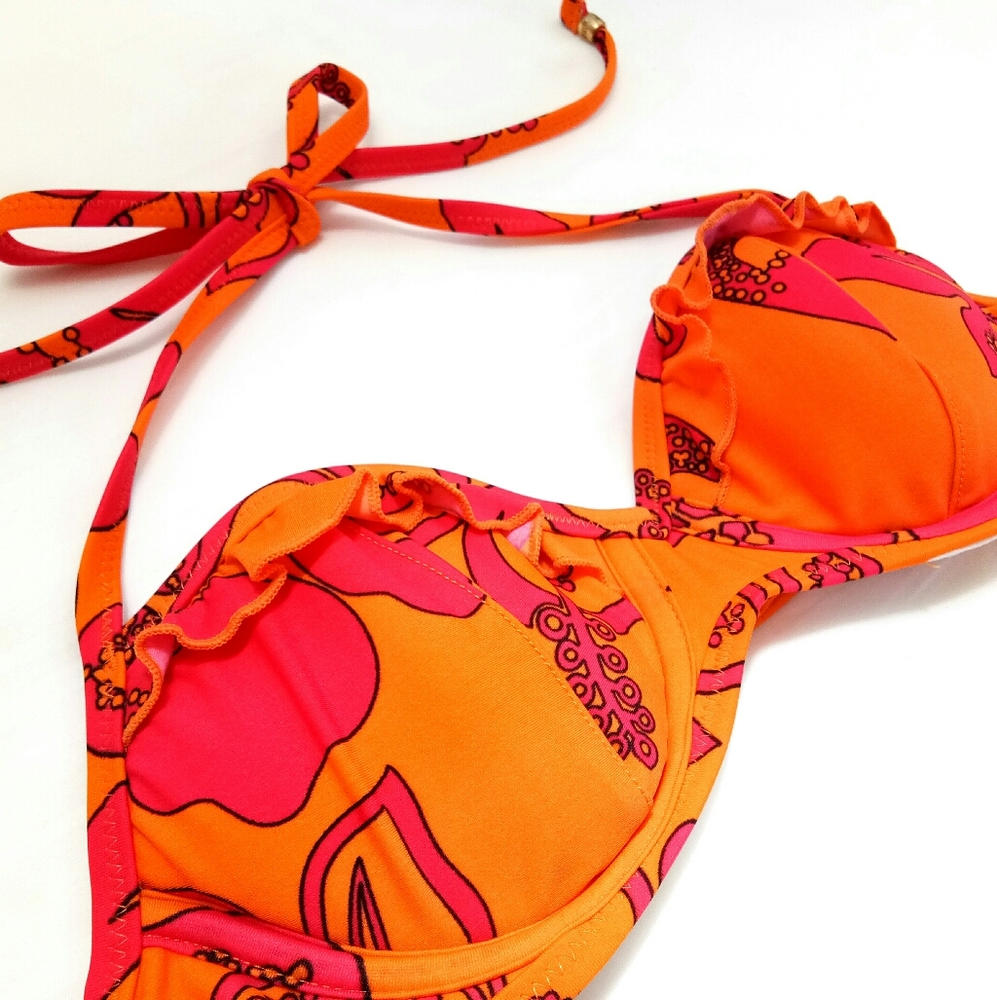 🔵2/$15🔵NWOT Raisins Push-up Bikini Top Sm Orange